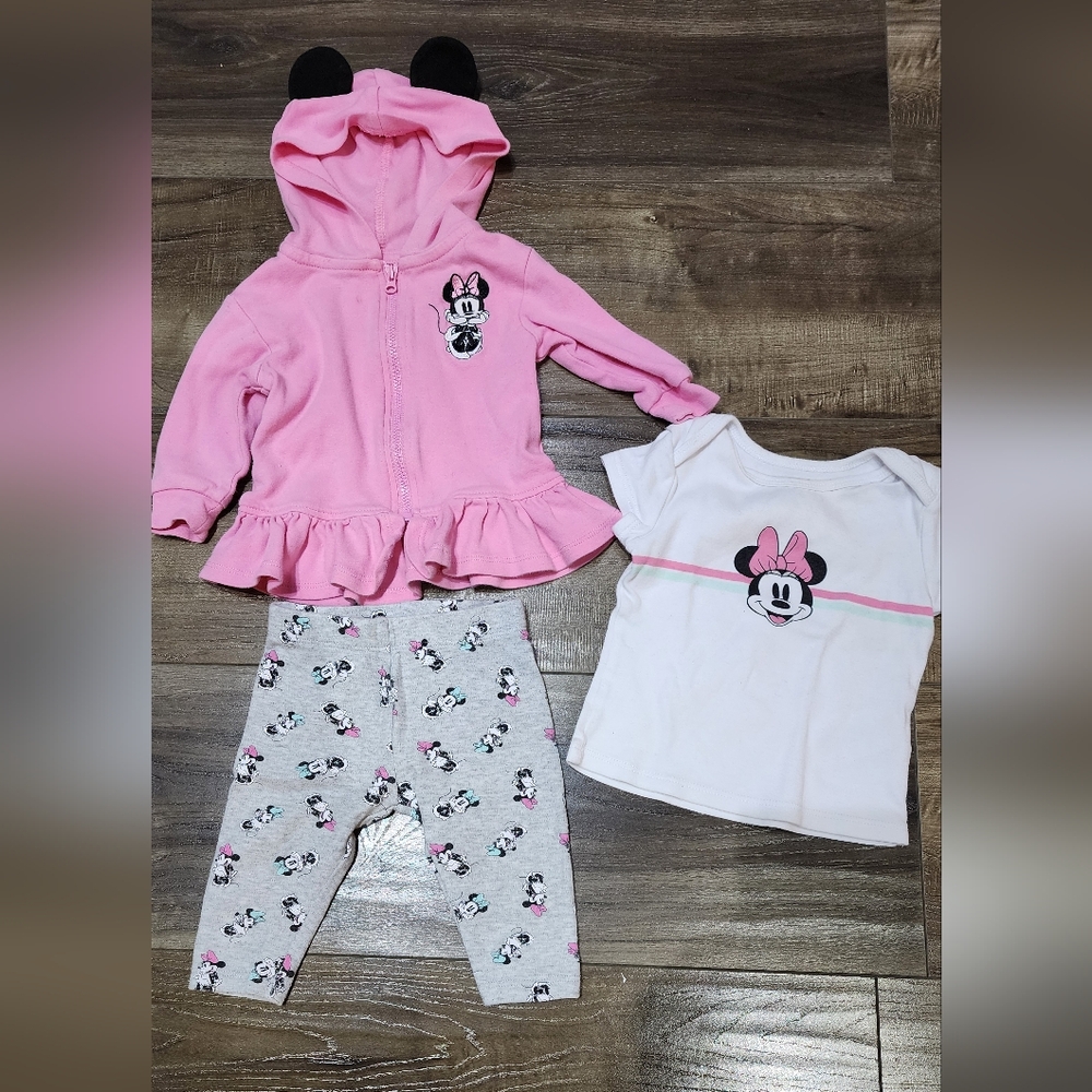 *Disney Minnie Mouse Pink Jacket and Leggings Set